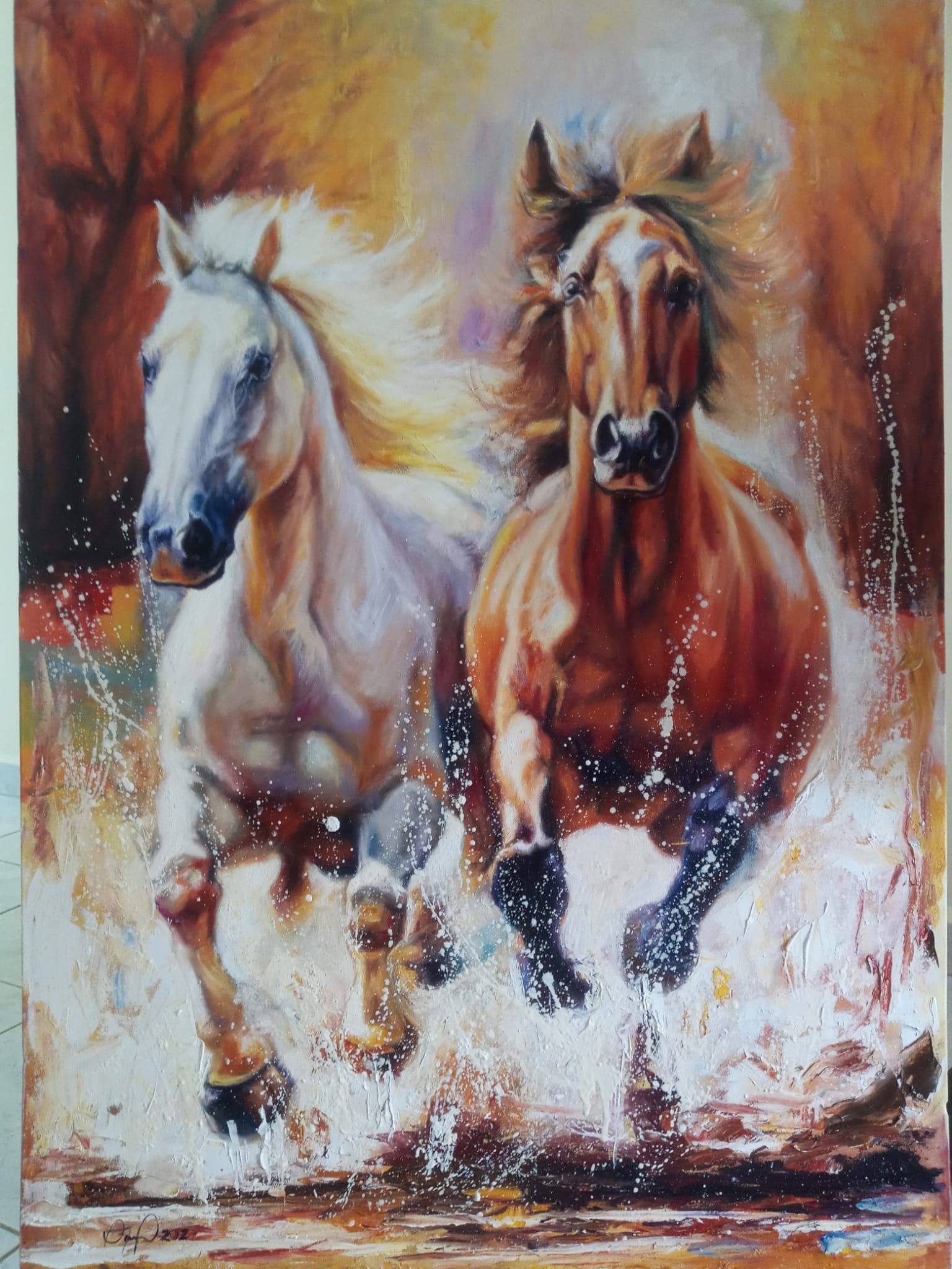 Serie: 01/10 - Cuando quitas el filtro de la prisa, óleo sobre lienzo, 90x120cm.
